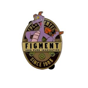 Disney Figment Pin Metal Enamel EPCOT 100% Pure Imagination 1983 Small
